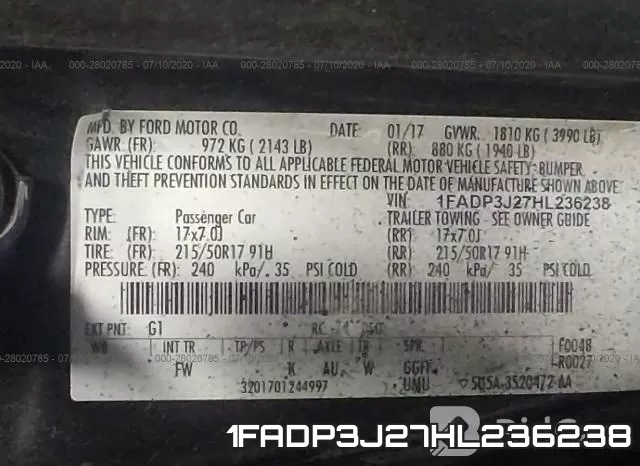 1FADP3J27HL236238 фото 10