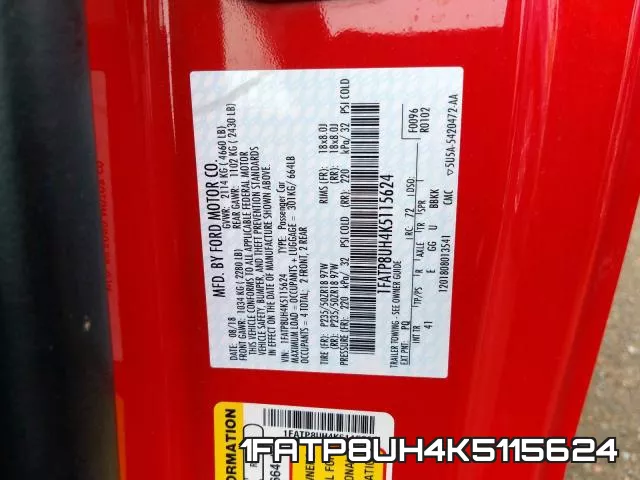 1FATP8UH4K5115624 фото 2