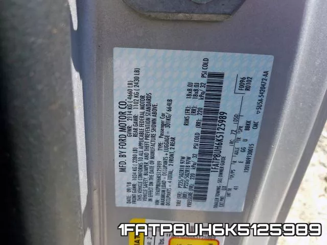 1FATP8UH6K5125989 фото 2