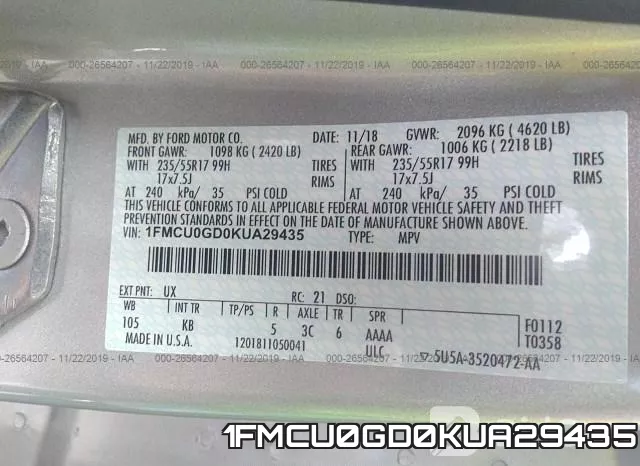 1FMCU0GD0KUA29435 фото 10