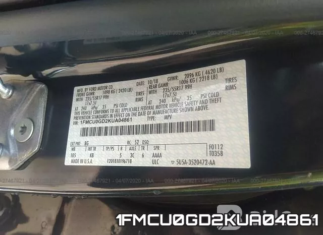 1FMCU0GD2KUA04861 фото 10
