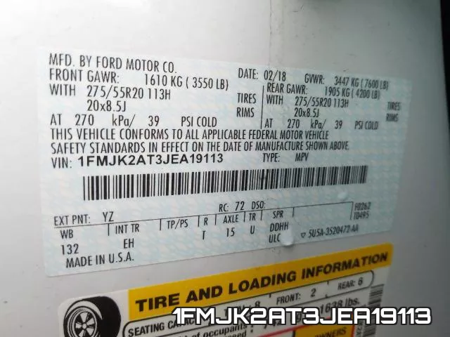 1FMJK2AT3JEA19113 фото 2