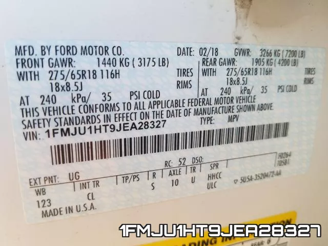 1FMJU1HT9JEA28327 фото 2