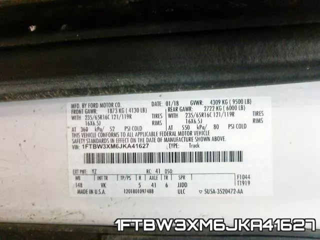 1FTBW3XM6JKA41627 фото 2
