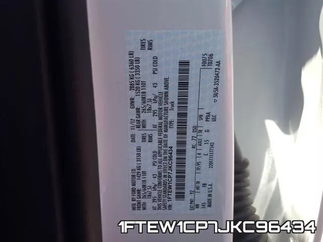 1FTEW1CP7JKC96434 фото 2