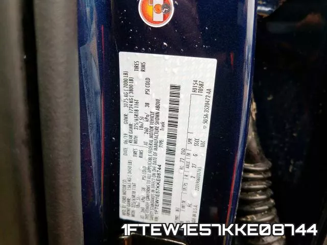 1FTEW1E57KKE08744 фото 2
