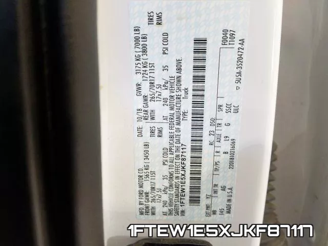 1FTEW1E5XJKF87117 фото 2