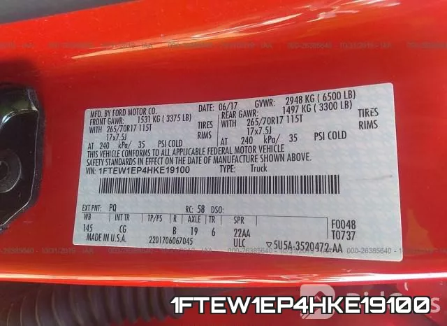 1FTEW1EP4HKE19100 фото 10