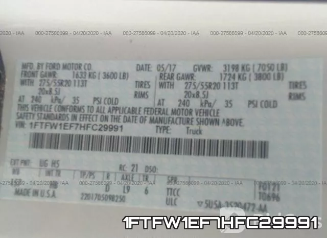 1FTFW1EF7HFC29991 фото 10
