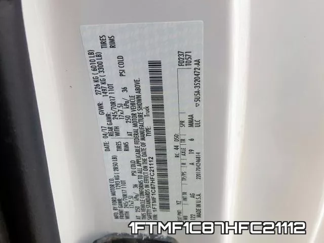 1FTMF1C87HFC21112 фото 2
