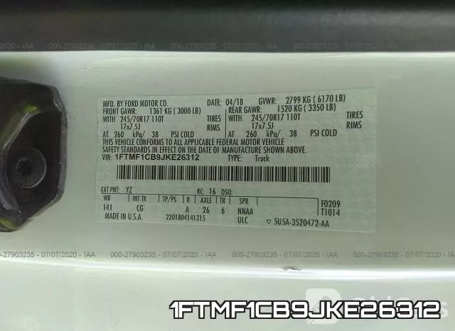 1FTMF1CB9JKE26312 фото 10