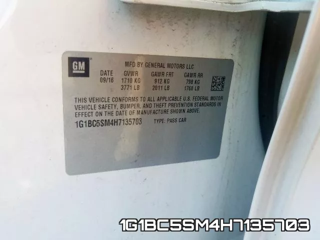 1G1BC5SM4H7135703 фото 2