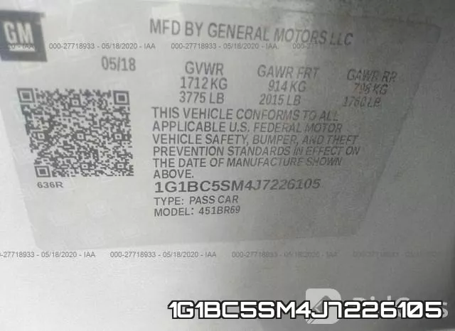 1G1BC5SM4J7226105 фото 10