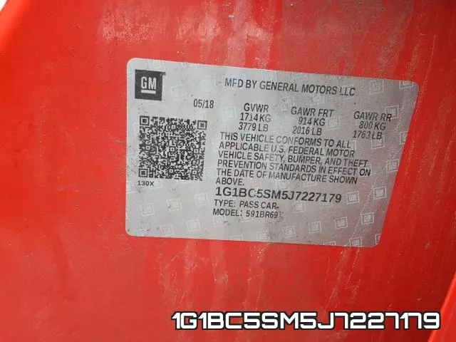 1G1BC5SM5J7227179 фото 2