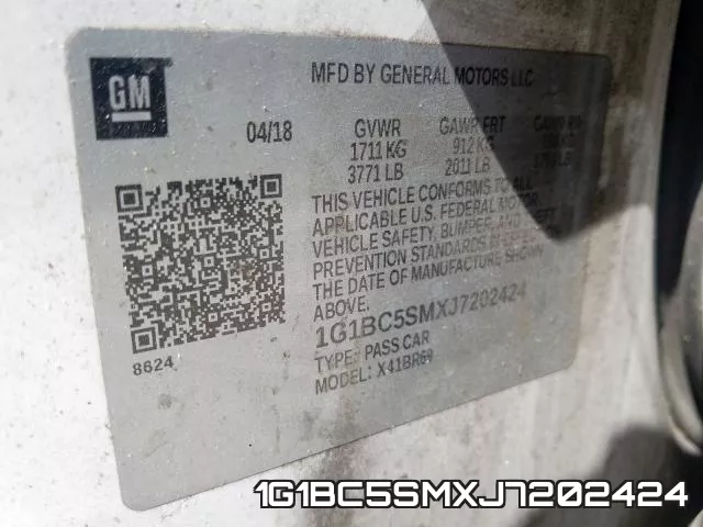 1G1BC5SMXJ7202424 фото 2