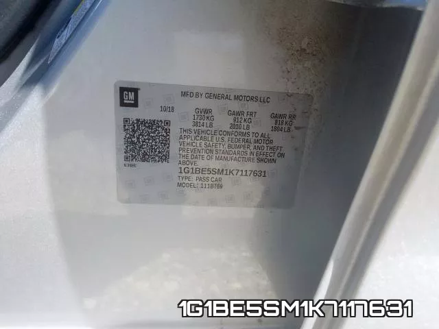 1G1BE5SM1K7117631 фото 2