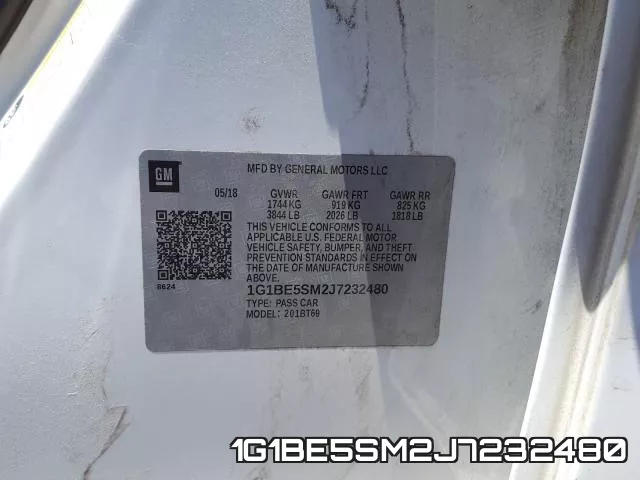 1G1BE5SM2J7232480 фото 2