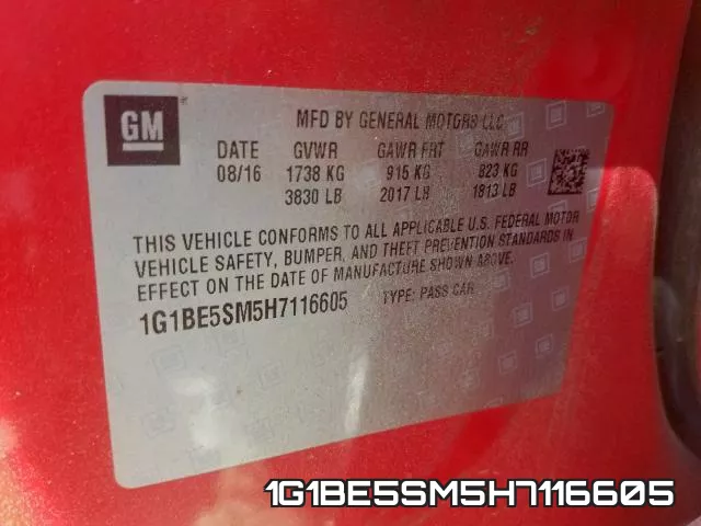 1G1BE5SM5H7116605 фото 2