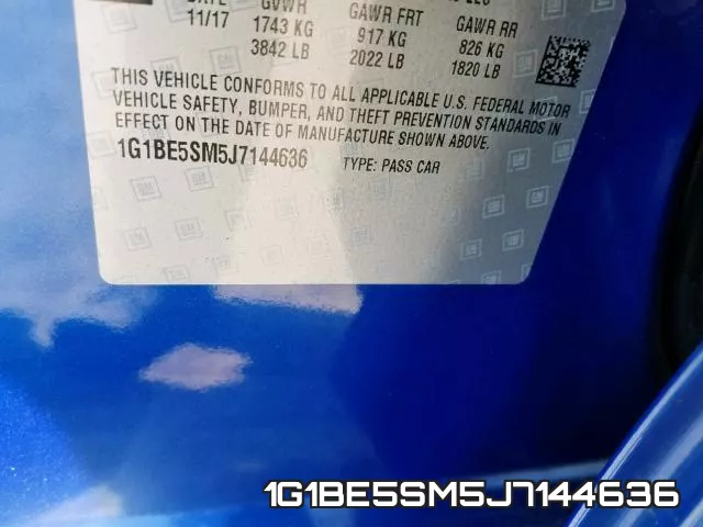 1G1BE5SM5J7144636 фото 2