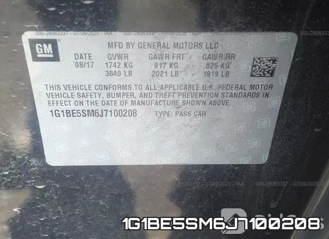 1G1BE5SM6J7100208 фото 10