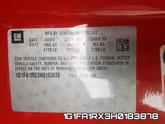 1G1FA1RX3H0183878 фото 2