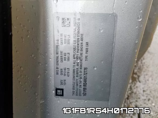 1G1FB1RS4H0172776 фото 2