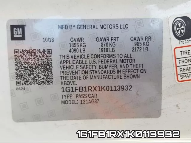 1G1FB1RX1K0113932 фото 2
