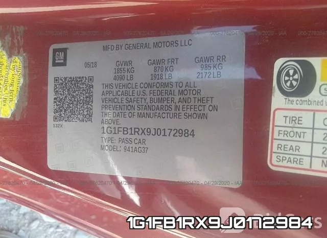 1G1FB1RX9J0172984 фото 10