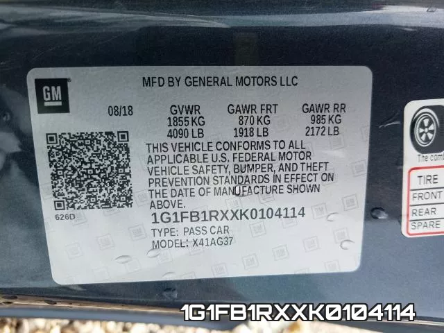 1G1FB1RXXK0104114 фото 2