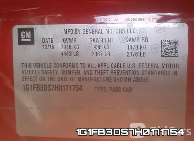 1G1FB3DS7H0171754 фото 10