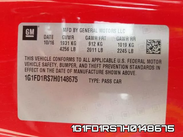 1G1FD1RS7H0148675 фото 2