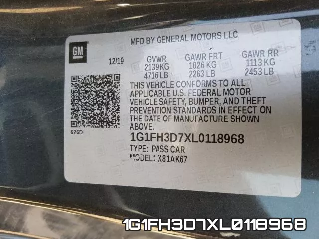 1G1FH3D7XL0118968 фото 2