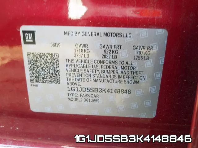 1G1JD5SB3K4148846 фото 2