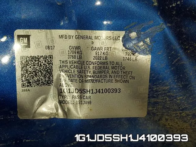 1G1JD5SH1J4100393 фото 2