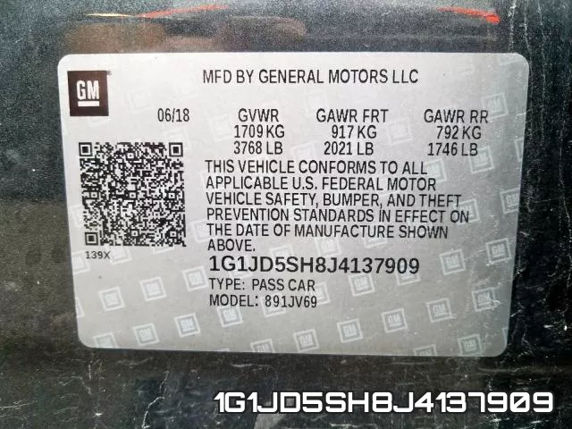 1G1JD5SH8J4137909 фото 2