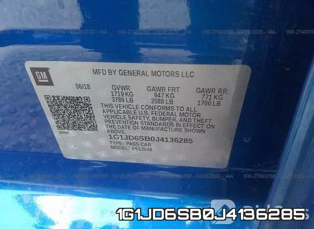 1G1JD6SB0J4136285 фото 10