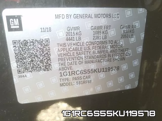 1G1RC6S55KU119578 фото 2