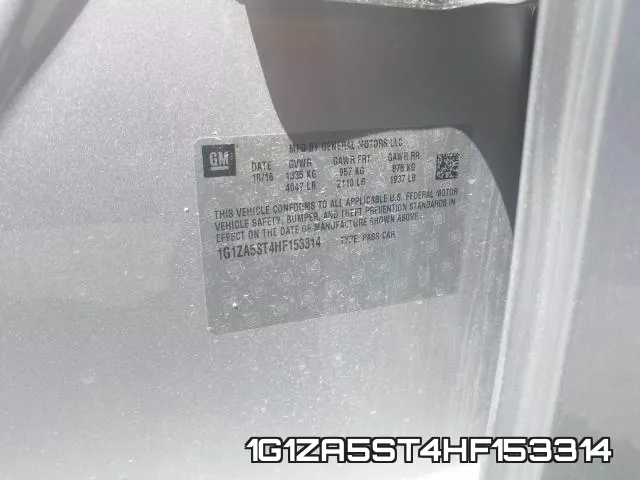 1G1ZA5ST4HF153314 фото 2