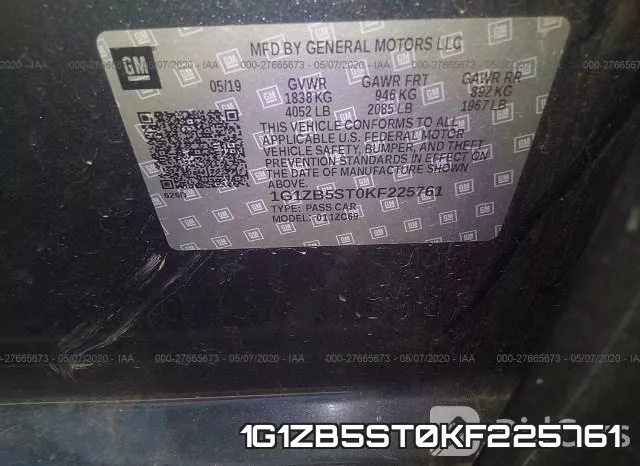 1G1ZB5ST0KF225761 фото 10