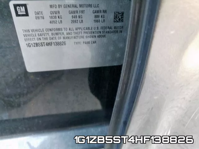 1G1ZB5ST4HF138826 фото 2