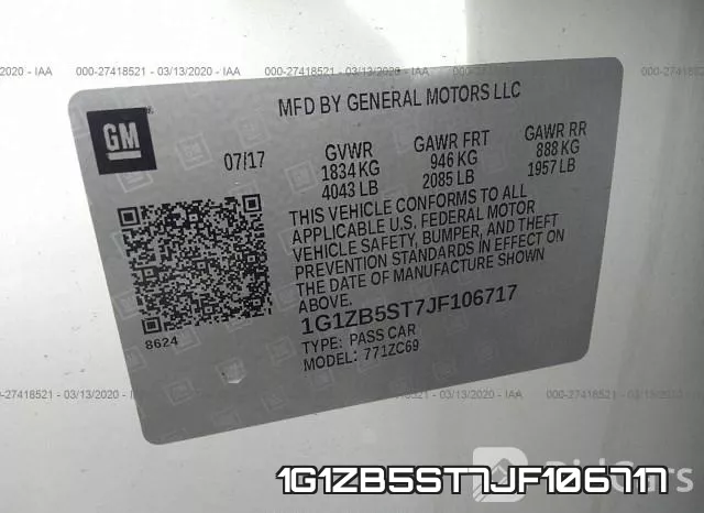 1G1ZB5ST7JF106717 фото 10