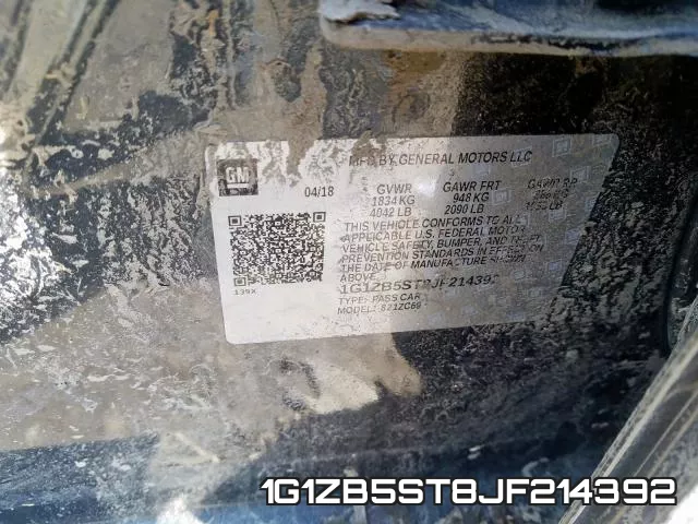 1G1ZB5ST8JF214392 фото 2