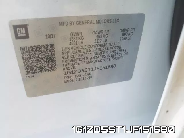 1G1ZD5ST1JF151680 фото 2
