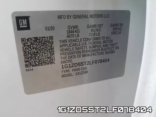 1G1ZD5ST2LF078404 фото 2