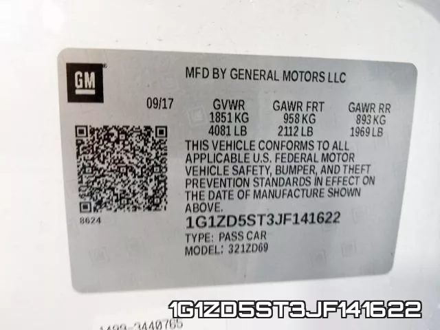 1G1ZD5ST3JF141622 фото 2