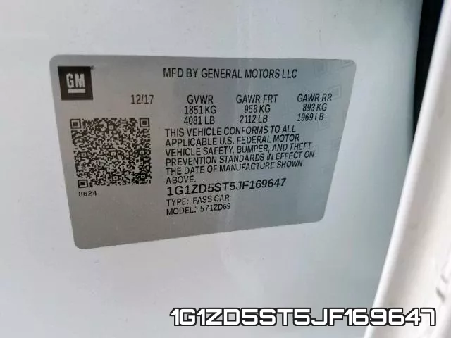 1G1ZD5ST5JF169647 фото 2