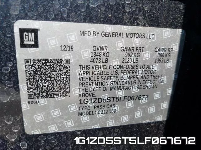 1G1ZD5ST5LF067672 фото 2