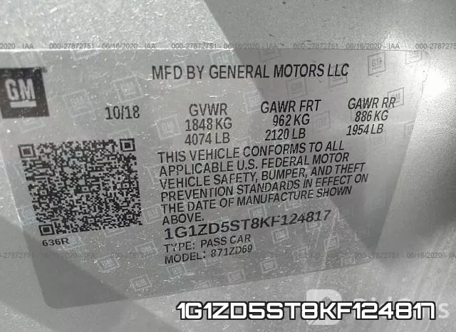 1G1ZD5ST8KF124817 фото 10