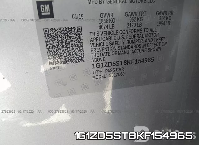 1G1ZD5ST8KF154965 фото 10