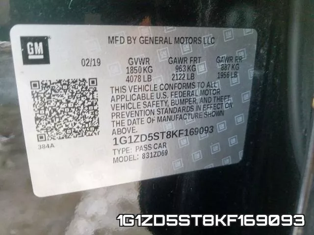 1G1ZD5ST8KF169093 фото 2